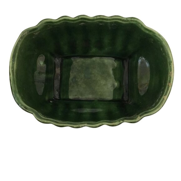 VTG UPCO Ungemach Pottery Co 370 USA Green 6" Ceramic Planter Original Label MCM - Picture 9 of 9